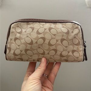 Coach Cosmetic Bag coated canvas like new